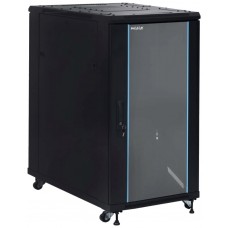 PHASAK Armario Rack 19" Phasak Pro 27U  600x1000 Desmontado (Incluye: 2 bandejas de 19? + Regleta electrica 19? + Juego de ruedas +  Ventilacion)